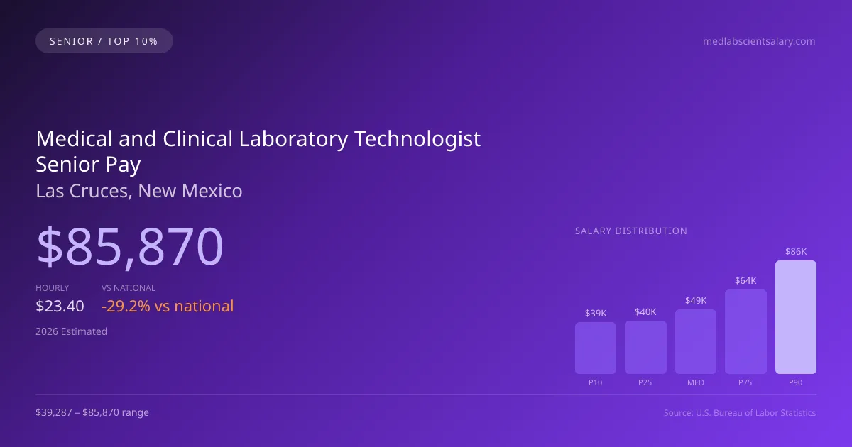 Medical and Clinical Laboratory Technologist Senior Salary in Las Cruces, NM — 2026 est., based on 2025 BLS
